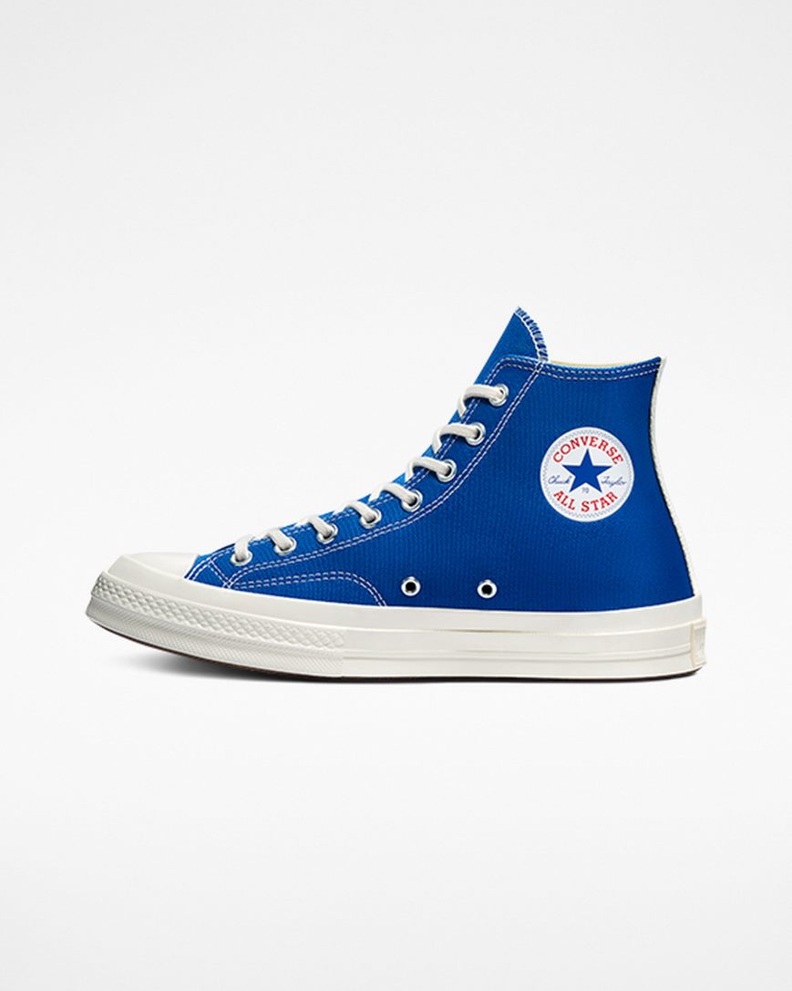 Dámské Boty Vysoké Converse x Comme des Garçons PLAY Chuck 70 Blankyt Černé | CZ IU31D48